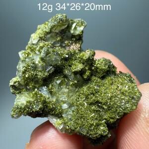 천연 터키산 원석 에피도트 가든 쿼츠 투명 크리스탈 클러스터 광물 표본 암석 홈 데코 선물 힐링 스톤
