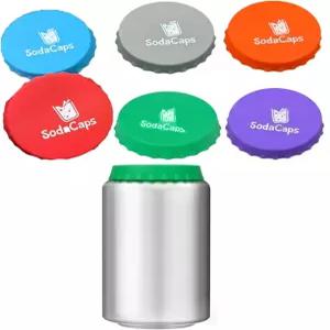 소다캡 실리콘 캔 커버 재사용 가능 6팩 탄산을 신선하게 유지하는 뚜껑 탄산음료 에너지 드링크 및 슬림