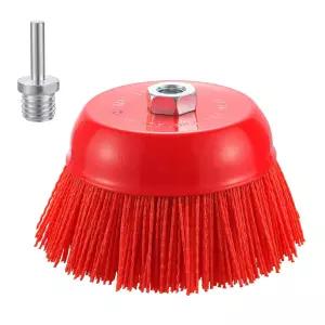 산지안 6인치 나일론 필라멘트 브러시 앵글 그라인더용 연마 브리스틀 컵 5/8-11 나사산 녹 제거용 1/4인치