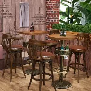 바텐더체어 회전식 원목 다리 키큰의자 70cm 좌석로그 등나무