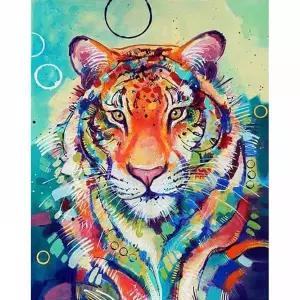 TBZ 오색호랑이 (패브릭) 보석십자수 40x50