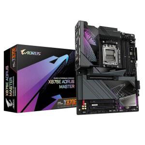 기가바이트 X870E AORUS 마스터 마더보드 - AMD Ryzen 9000 CPU, 16+2+2 위상 디지털 VRM, 최대 8200MHz DDR5(OC), 4xPCIe 5.0 + 4xM.2, Wi-Fi 7, 5GbE LAN, USB 3.2 Gen 2x2 지원