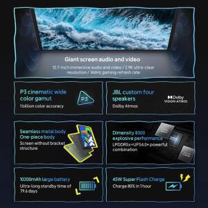 오리지널 레노버 샤오신 패드 프로 2025 12.7인치 128G 256G 45W 충전 WIFI 중국롬 MTK 디멘시티 8300 1020