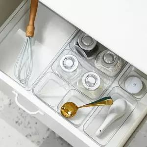 bns 칸막이 투명 서랍정리함 아크릴 탕비실 수납함 XL 투명수납함