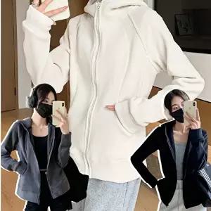 여성 플리스 캐주얼 아우터 따듯 안감 후드집업 자켓 (HSJ-WFH6NEZ)