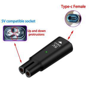필립스 OneBlade QP2724 QP2834 QP1424 QP1924 QP4631 수염 트리머용 5V Type-C 면도기 어댑터 충전기 변환