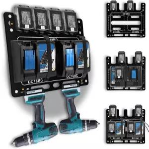 마키타 배터리 충전기 홀더용 FETESNICE 벽걸이 간편한 설치 18V 금속 마운트 및 DC18RC DC18RD 작업 공간