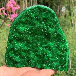 AAA+ 프리미엄 그린 쿼츠 크리스탈 클러스터 - 부모님, 수집가, 명절을 위한 완벽한 선물.