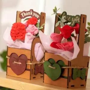 카네이션 꽃바구니 키트 미니꽃만들기 점토카네이션 어버이날카네이션 학교미술재료 어버이날꽃선물