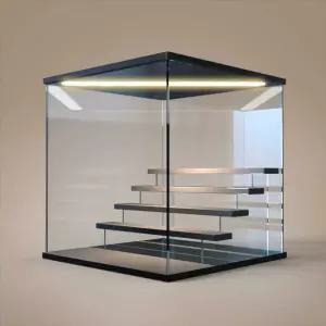 피규어 장식장 케이스 LED 진열장 보관함 아크릴 2층