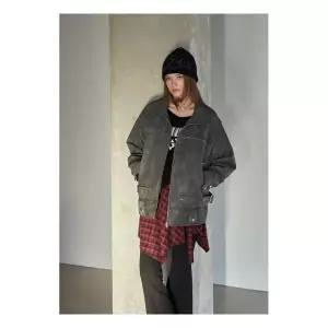 에고이스트 ES1FJ160 루즈핏 페이크레더 점퍼 1033110