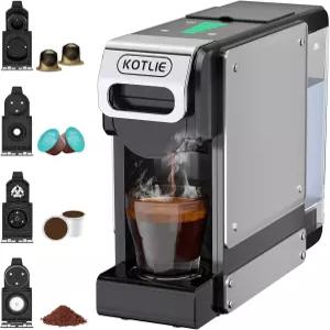 KOTLIE 싱글 서비스 커피 메이커 K*컵/Dol*e Gu*to/Ne*presso 오리지널 및 그라운드 34온스 7개의 수위