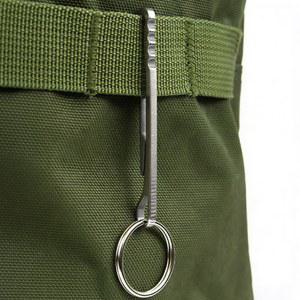 스테인리스 스틸 EDC 도구 지갑 - 다기능 키체인 카라비너 머니 클립, 필수 야외 캠핑 액세서리