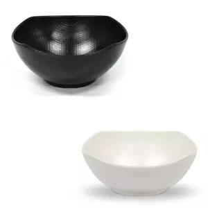 멜라민 한식 대접 라면그릇 덮밥그릇 19.5cm 6호 블랙 탕기 떡국그릇 우동기