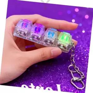 기계식 키보드 조명 키캡 열쇠고리 투명 아크릴 악세사리 굿즈 휴대 장식 소품