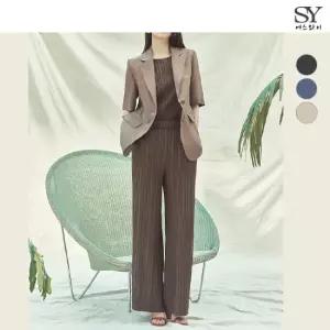 [홈쇼핑인기]에스와이 자카드 플리츠 팬츠 1종