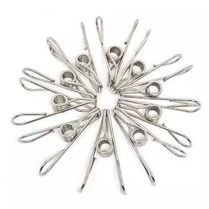 (원모어) 빨래 양말 다용도 스텐빨래 집게 10P 스테인리스빨래집게 양말집게