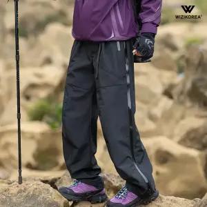 남자 방수 와이드 등산 바지 사이드 지퍼 봄 여름 아웃도어 팬츠 낚시 트레킹 WI249PN