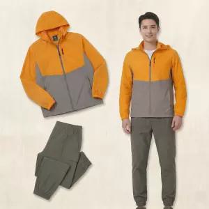 AJST1001 남자바람막이세트 조거팬츠 트레이닝복 상하셋업 등산복 캠핑룩 스판 윈드브레이커