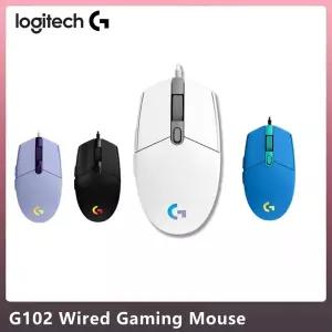 로지텍 G102 유선 마우스 식 버튼 게이머 마우스 200-8000DPI 컴퓨터 RGB 충전식 PUBG 노트북 PC용
