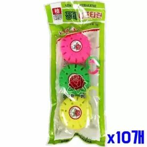 장미향 나프탈렌 반딧불 방충제 3개입 x10개