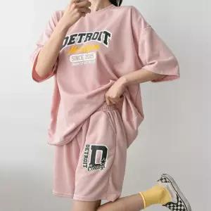도86로이트세트 빅사이즈 반팔상하세트여성 여자 반바지 트레이닝복 국내제작츄리닝복새로본