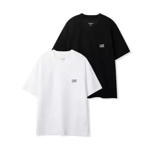 코드그라피 CGP 2PACK 스몰 스퀘어 로고 반소매 티셔츠-화이트블랙 CBEUUTS201ZZ 443235