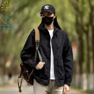 봄 간절기 스트링 야상 바스락점퍼 후드집업 바람막이 방수 아우터