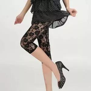 [무료배송] 여자 여름 7부 레깅스 망사 시스루 레이스 패턴 코디