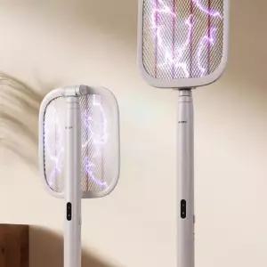 전기 회전 모기채 전기모기채 벌레 길이조절 유인