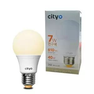 [데코] 씨티오 LED 볼전구 벌브형 램프 엘이디 전등 7W 다마 방등 베란다 현관