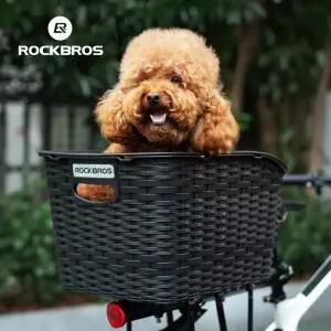 자전거바구니 ROCKBROS 후면 자전거 바구니 커버 대용량 반려동물 바구니는 랙