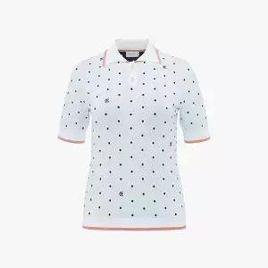 페어라이어 도트 자가드 반팔 니트 (화이트) 433795