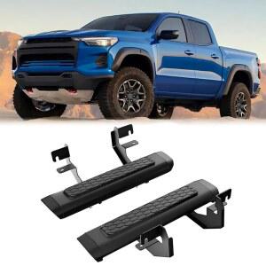 2015-2025년 2026 쉐보레 콜로라도 / GMC 캐니언 크루 캡 또는 확장 캡 앞문에 적합한 트럼게타 EZ 사이드 스텝 러닝 보드