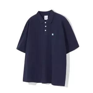 코드그라피 CGP COOL 오버핏 미니와펜 피케 반팔 티셔츠_다크네이비 987613