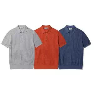 [올젠](하남점)Cool Touch남성 크리즈 조직 카라니트 티셔츠 3종택1 ET1306F