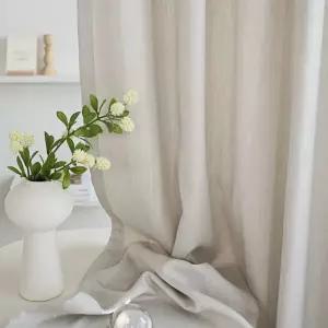 스케치 샌드 항균 인테리어 커튼 아일렛형 3color