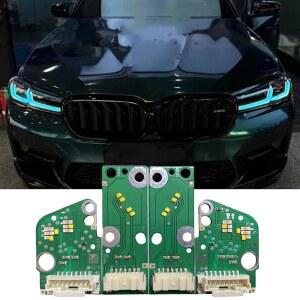 CSL 옐로우 엔젤 DRL LED 보드 2020 년 2021 년 BMW G30 G31 F90 M5 518d 520i 530i 540i M550i M550iX LCI 헤드라이트 주간 주행등, DRL 칩, 235.083-01, 235.083-02 (아이스 블루)