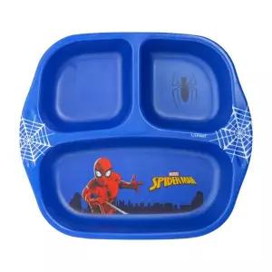 [홈앤키즈]마블 스파이더맨 멜라민 핸들사각식판 3구 간식식판 아이주도이유식 자기주도 유아식판식 준비물