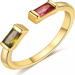 여성용 토베니 골드 탄생석 반지 14K 도금 조절 가능한 변색되지 않는 스태커블 모녀 생일 선물용 앙증맞은