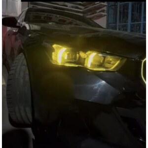 옐로 엔젤 아이즈 DRL 보드, 2024년형 BMW 5 시리즈 G60 G61 G90 M5 520d 520d 520dX 520dX 530eX 550eX 530i 530i 540iX 헤드라이트, 골든 주간 주행 라이트 칩 장착