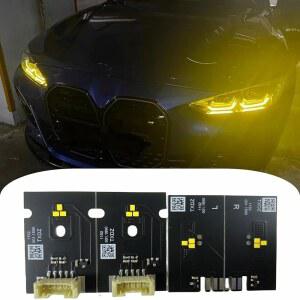 2021-2024 B-MW G80 M3 G82 M4 G22 G26 430i 430i 430i M440i M440ix LED 헤드라이트, 주간 주행등 LED 보드, 63119851047, 63119851048 (노란색)용 CSL 스타일의 DRL