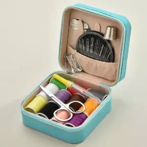 TBZ 바늘실세트 지퍼형 반짇고리함 옷수선 민트