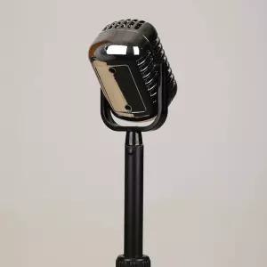스탠딩마이크 레트로마이크 촬영용 공연 스탠드 블랙
