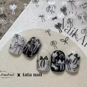 드로잉 리본 네일스티커 드로잉네일 리본네일 네일재료