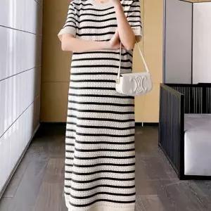 임산부 여름 원피스 스트라이프 민소매 임부복 임산부 원피스 니트 여성