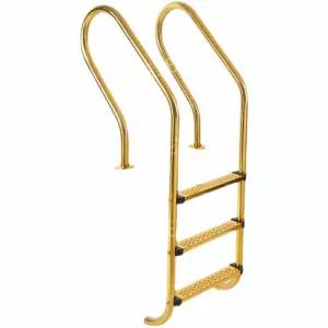 수영장스텐사다리 안전바 손잡이 수영장사다리 고급 골드 간이
