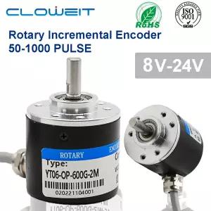 증분 로터리 엔코더 38S6G5-B-G24N 50/100/200/360/400/500/600PPR AB 2 상 DC8-24V NPN PNP 광학 엔코더