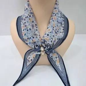 [애슬릿] 쁘띠 스카프 플라워 봄 여름 여성 미니 목 머플러