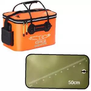 접이식 밑밥통 50cm 고기 보관통 미끼통 낚시 보조용품 휴대용 수납 케이스